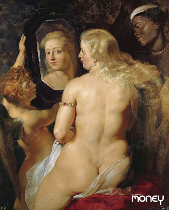 피터 파울 루벤스, ‘거울을 보는 비너스’, 1615년경