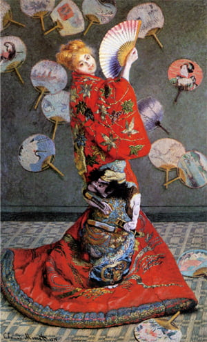 클로드 모네, ‘일본 옷을 입은 모네 부인’, 1875년