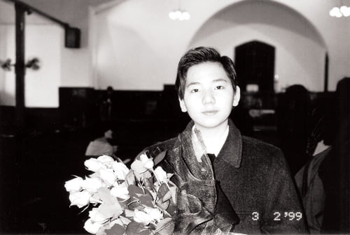 1999년 예원학교 입학식 당시, 그는 열네 살 앳된 소년이었다.