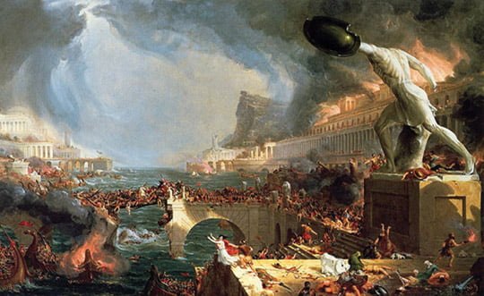 ‘제국의 단계-파괴’, 1836년, 캔버스에 유채, 뉴욕미술관.