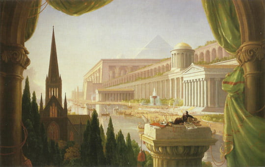 ‘건축가의 꿈’, 1840년, 캔버스에 유채, 136×214cm, 오하이오 톨레도미술관.