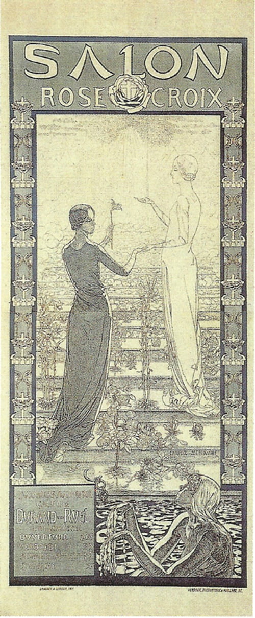 ‘장미십자가 살롱’전 포스터, 1892년, 석판화, 199×80cm, 개인 소장