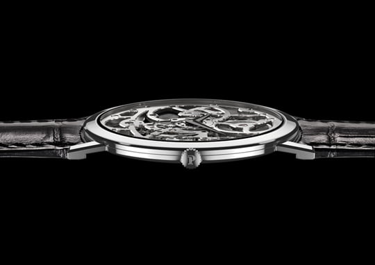 두께 5.34mm의 세계에서 가장 얇은 셀프 와인딩 스켈레톤 시계, 알티플라노 스켈레톤 울트라 씬.
