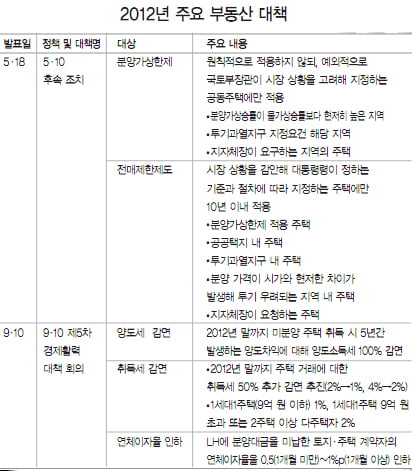 2012년 가을에 쏟아지고 있는 부동산 정책, 과연 효과 있을까?