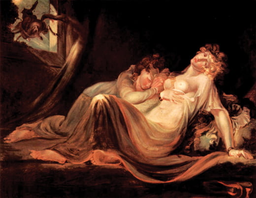 ‘잠자는 두 여인을 떠나는 몽마’, 1793년, 캔버스에 유채, 100×124cm, 취리히