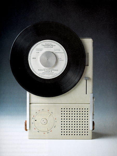 TP 2, 휴대용 라디오 겸용 레코드플레이어, 1958~60년, 디터 람스·울름 디자인 아카데미