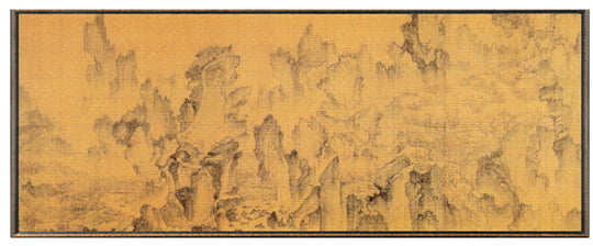 안견, 몽유도원도, 1447년, 비단에 수묵담채, 38×106cm, 일본 덴리대(天理大) 도서관 소장