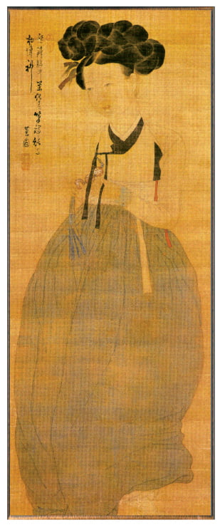 신윤복, [미인도], 비단에 채색, 114×45.2cm, 서울 간송미술관 소장