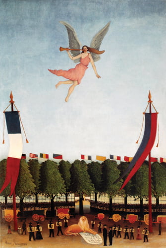 <자유의 여신이 제22회 앙뎅팡당 전에 출품한 미술가들을 초대하다>, 1906년, 캔버스에 유화, 175×118cm, 도쿄 국립근대미술관