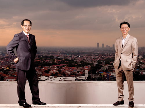 유국종 대표(왼쪽)와 박은홍 대표는 인도네시아 최초의 TV 홈쇼핑인 레젤홈쇼핑의 개국 주역이다.
