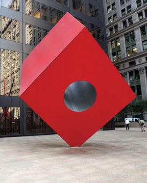<레드 큐브>, 1968년, 빨강 페인트칠을 한 강철, 뉴욕 ⓒ최선호