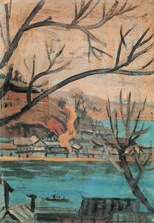 <통영>, 1954년, 종이에 유채, 41.5×28.8cm, 개인 소장