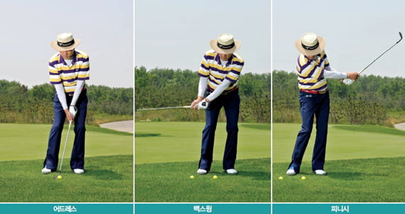 [Golf Lesson] 헤드가 볼 전방 밑으로 파고 빠져야