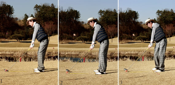 [Golf Lesson] 오픈 스탠스와 평행하게 테이크백 해야