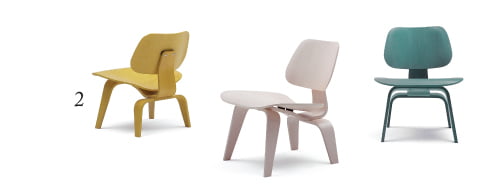 임스 플라이우드 체어(Eames Modeled Plywood Chair). 1945년 임스 부부가 선보인 합판 라운지 의자로 모던 디자인의 효시가 된 작품. 출시 이후 지금껏 같은 디자인으로 선보이고 있는 스테디셀러다.