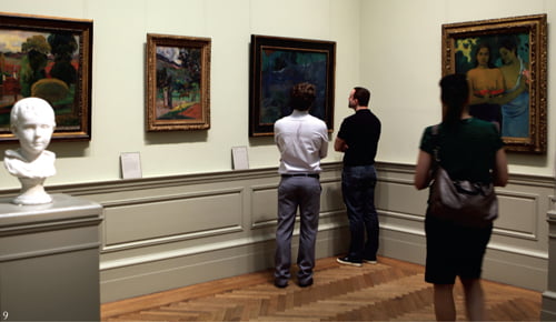 뉴욕 메트로폴리탄 미술관에 전시돼 있는 고갱의 작품들. 1879년 파리에서 조각을 배우면서 제작한 아들 <에밀 고갱>의 대리석 흉상도 눈에 띈다.