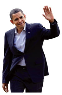 훨칠한 키에 날렵한 몸매로 슈트가 잘 어울리는 버락 오바마 미국 대통령