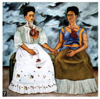<두 명의 프리다>, 1939년, 캔버스에 유화, 170×170cm, 멕시코 현대미술관, 멕시코시티