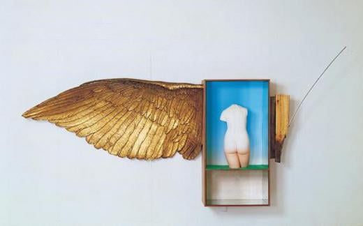 <Reproduction of time 92-T1>, 1992년,  Mixed Media in Box, 347x173x36cm