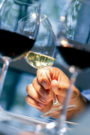 눈으로 하는 테이스팅은색깔을 보고 와인의 숙성도를 평가한다.