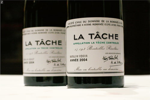 시음용으로 나온 프랑스 최고급 와인 라 타슈 2004