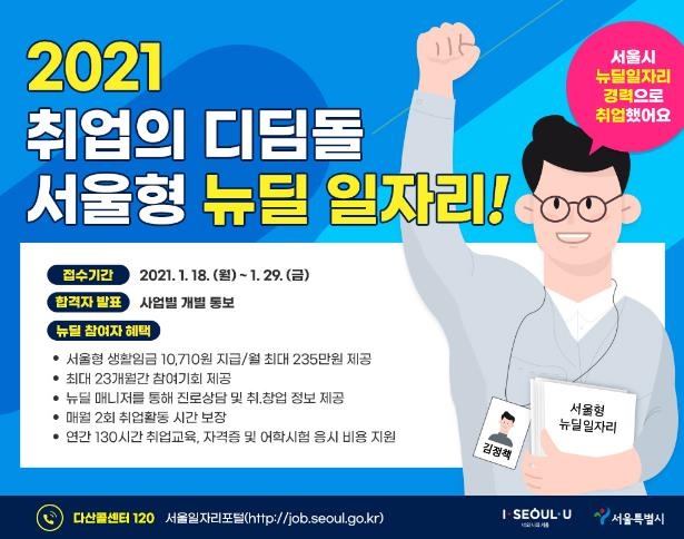 올해 '서울형 뉴딜' 공공일자리 4천200명 모집