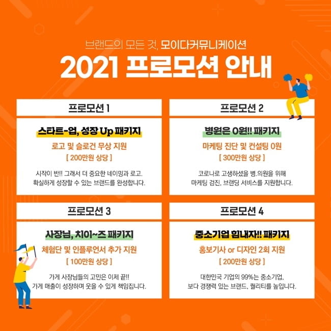 모이다 커뮤니케이션, 2021년 브랜드 마케팅 프로모션 진행