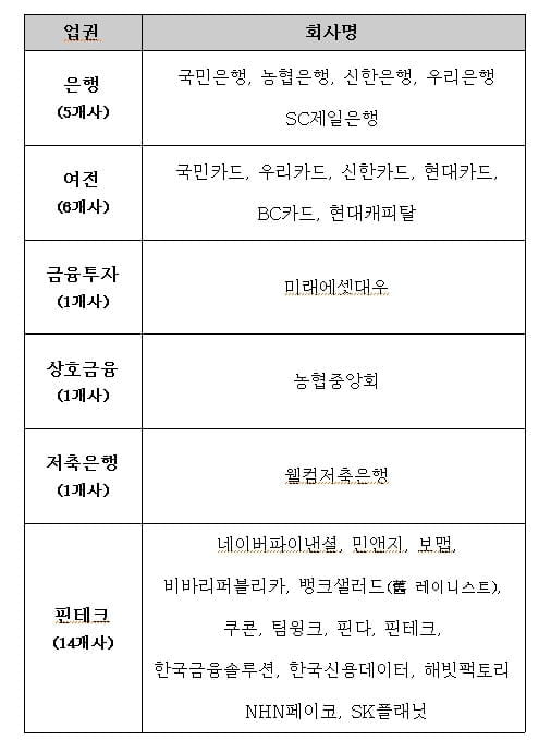 국민은행 등 28개사 마이데이터 허가…카카오페이는 제외