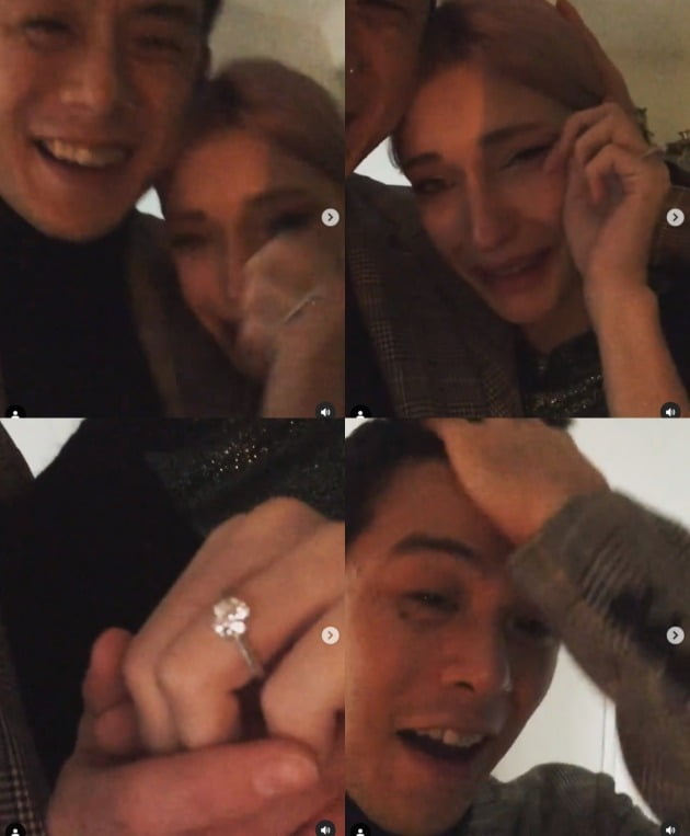 My hair is white and tears come…  Beenzino ♥ Michobae diamond ring proposal