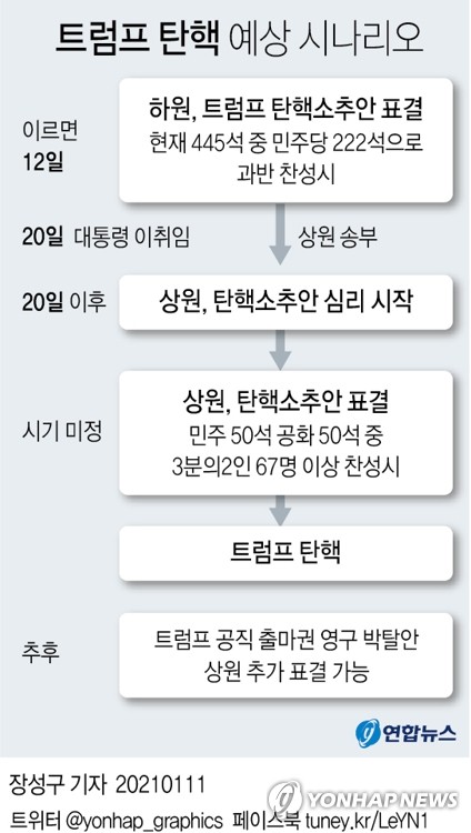 미 민주, 트럼프 탄핵 본격 착수…'내란선동 적용' 소추안 발의(종합)