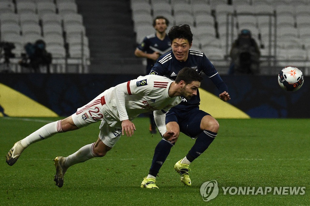 '황의조 골침묵' 보르도, 리옹에 1-2 패배