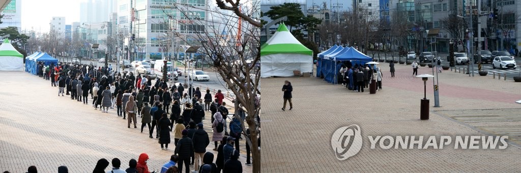 하루 새 달라진 포항 선별진료소 풍경…대기시간 10분으로