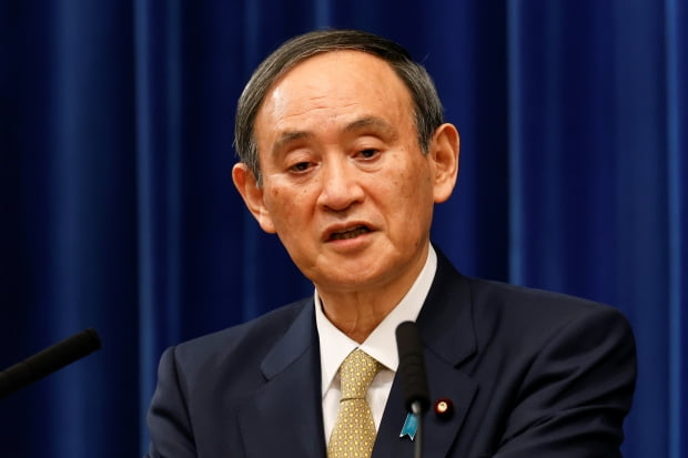 스가 요시히데 일본 총리. 사진=로이터