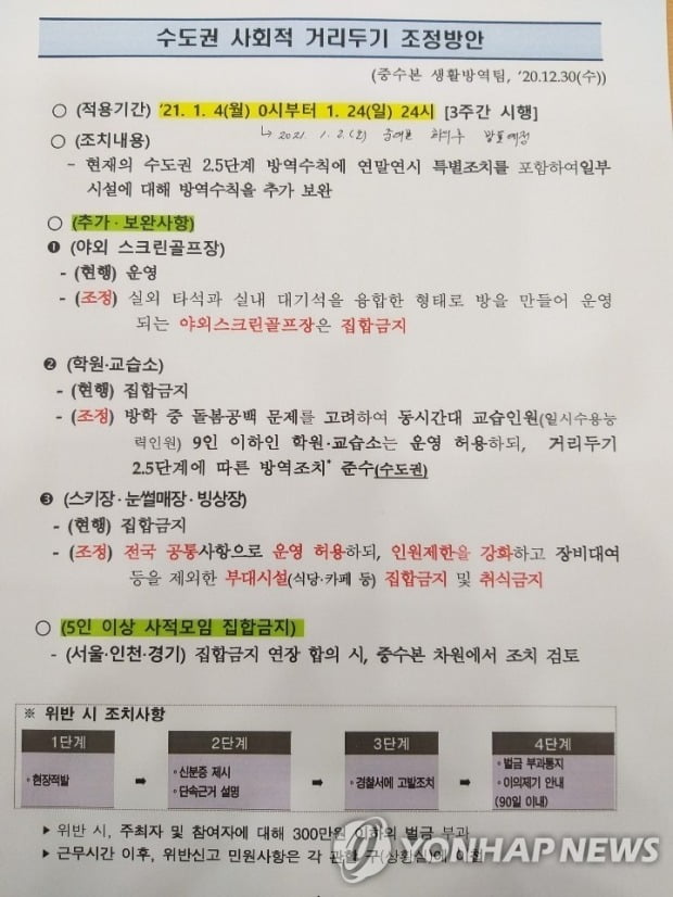 정부 "'거리두기 대응방안 문건 유출' 경찰청에 수사 의뢰"