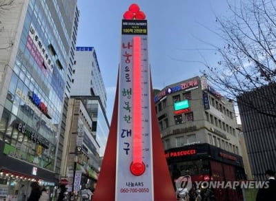 코로나·한파에도 대구는 따뜻했다…사랑의 온도 100도 조기달성