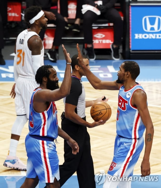 NBA Harden의 Brooklyn 데뷔 트리플 더블 … Durant와 74 점 합작 투자