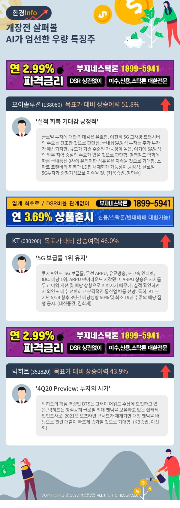 [포커스]개장전 살펴볼 AI가 엄선한 우량 특징주