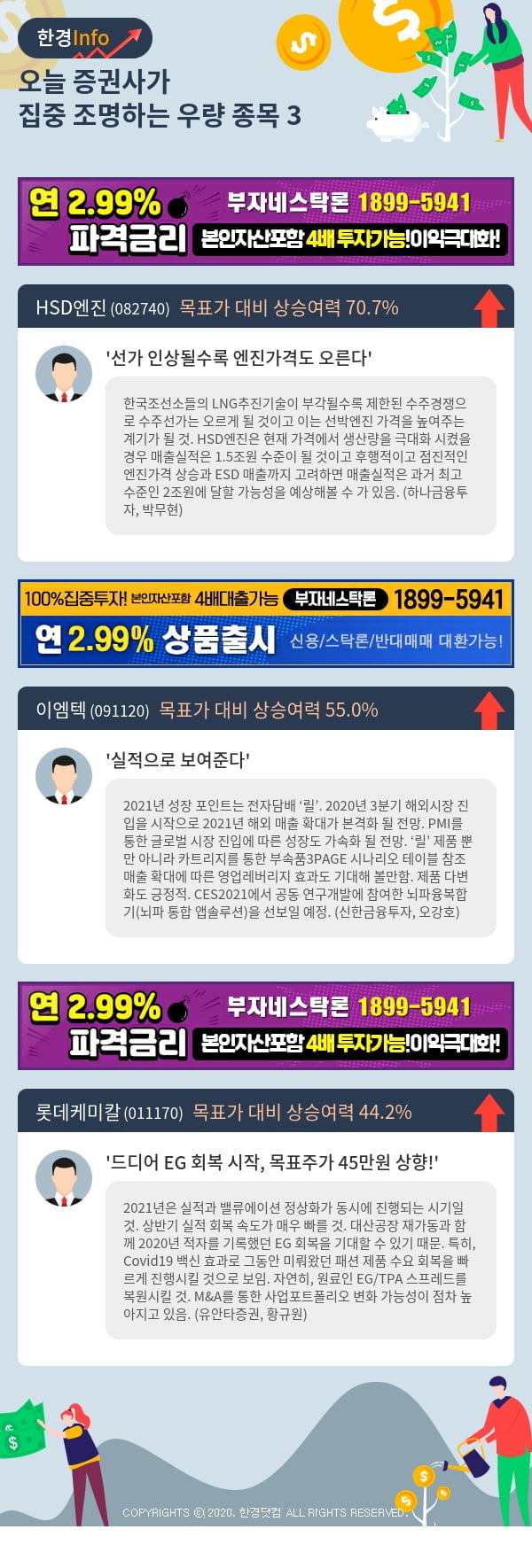 [포커스]오늘 증권사가 집중 조명하는 우량 종목 3