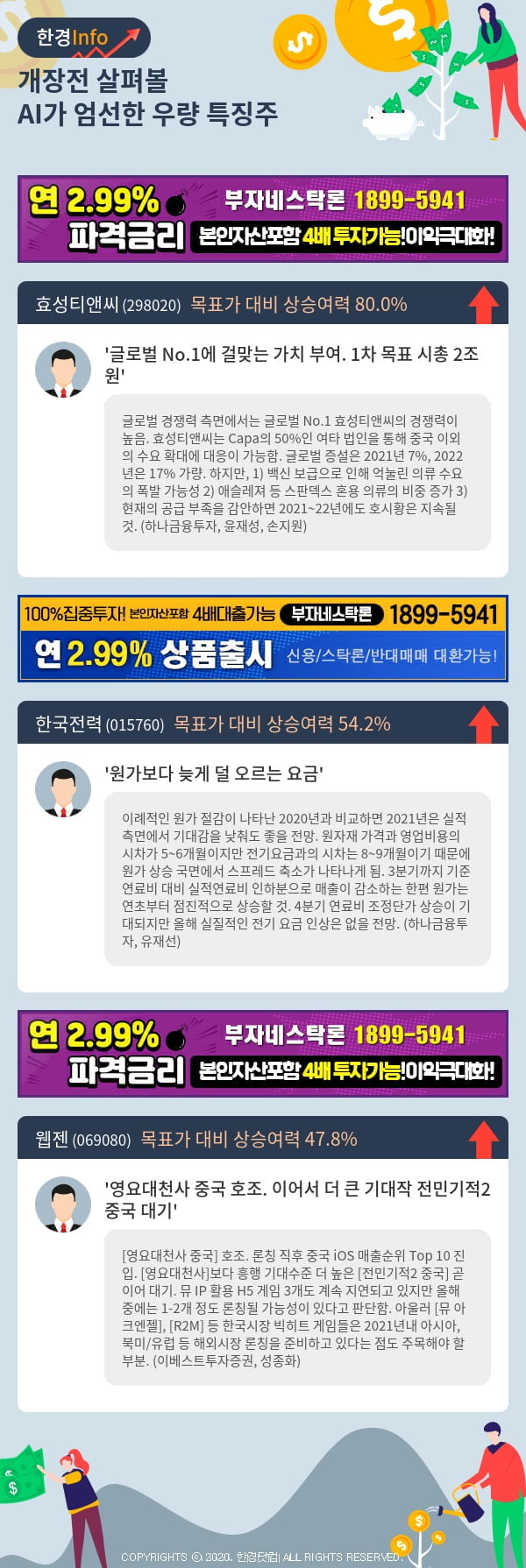 [포커스]개장전 살펴볼 AI가 엄선한 우량 특징주