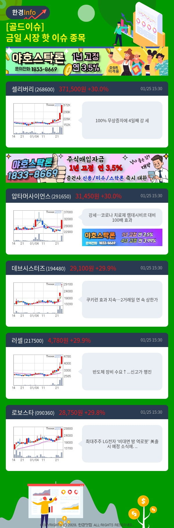 [골드이슈] 금일 시장 핫 이슈 종목