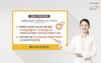 KB손보, 신의료기술 보장 4종 탑재 '암보험' 출시