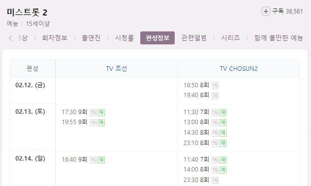 미스트롯2 재방송 일정은?…'레전드 미션' 넘고 결승전으로