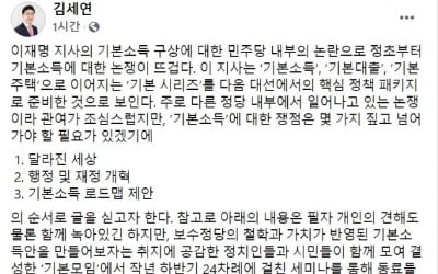 김세연 "한달 4만원이 이재명표 기본소득? 과대포장됐다"
