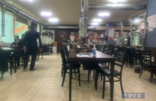 낮 12시30분께 쌍용차 평택공장 인근 식당이 한산한 모습을 보이고 있다./ 사진=신현아 한경닷컴 기자