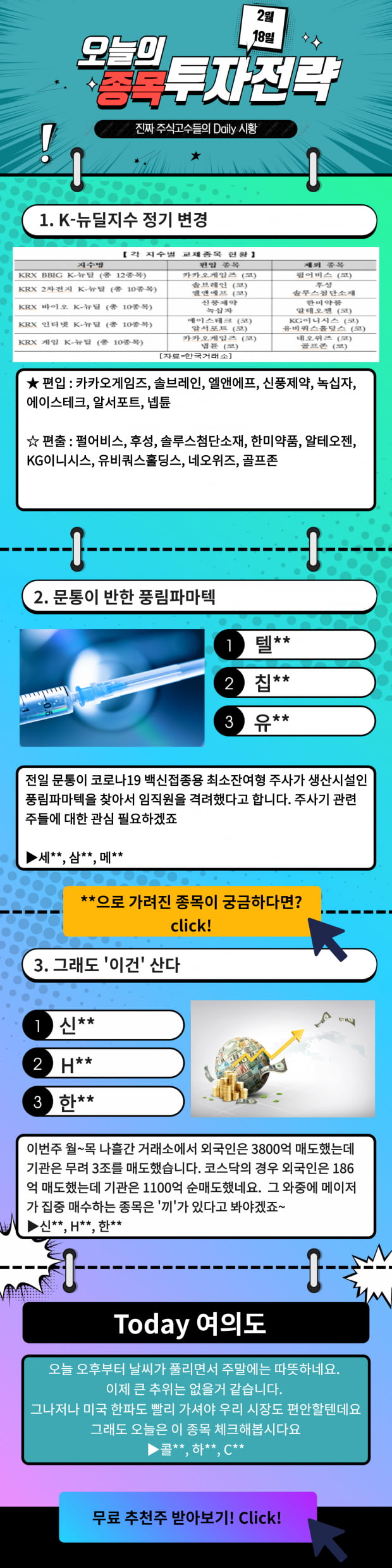 [오늘의 종목 투자전략] 급등예상 TopPick! 지금 바로 Check!