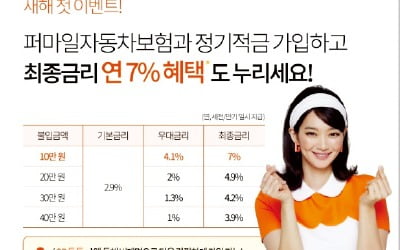 캐롯손해보험×한화저축은행, 퍼마일車보험 가입 땐 적금이자가 최대 年7%