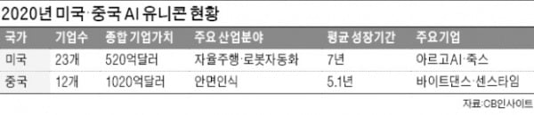 "인공지능 패권 잡아라"…美 '자율주행' 질주하고 中 '안면인식' 급성장