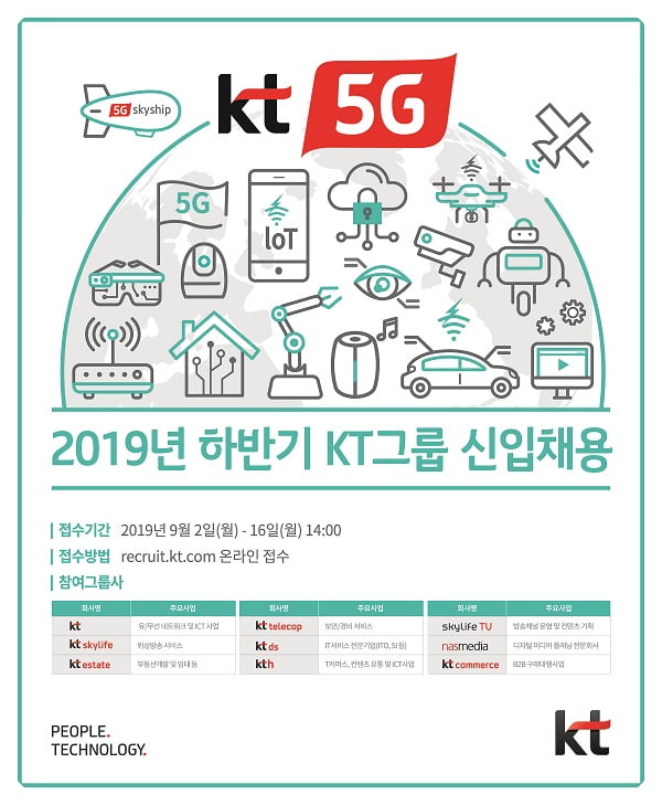 KT, 하반기 8개 그룹사서 540명 신입 채용···‘스타오디션’ 14일부터 접수 시작