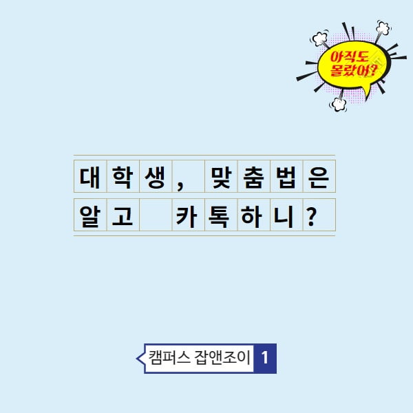 카톡 할 때 가장 많이 틀리는 맞춤법은?