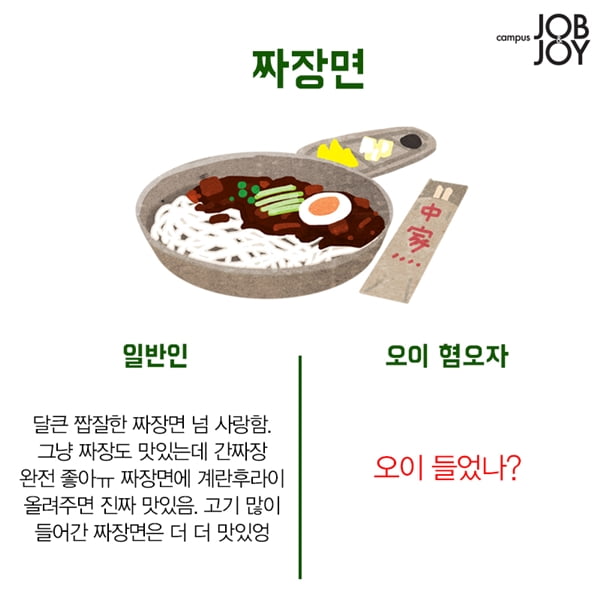 [카드뉴스] 오이 싫어!! 오이 혐오러가 공감하는 음식별 리액션